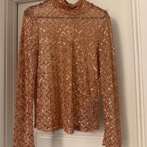 Elegant Sequin Mesh Top